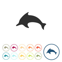 Runde Schaltflächen - Delfin
