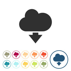 Runde Schaltflächen - Cloud Download