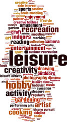 Obraz premium Leisure word cloud