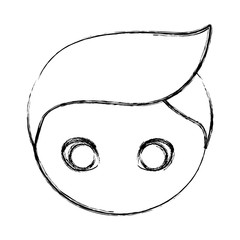 man face icon over white background vector illustration