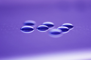 Water drops hanging in the air