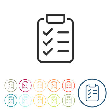 Runde Schaltfl&auml;chen - Checkliste