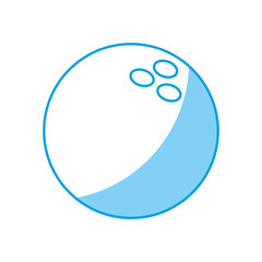 bowling ball icon over white background vector illustration