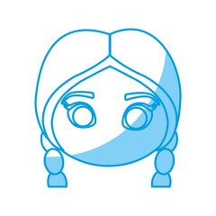 woman face icon over white background vector illustration