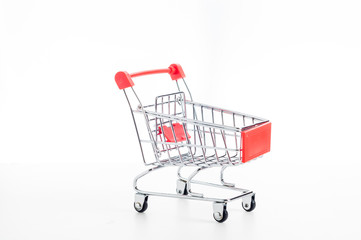 Red shopping cart 