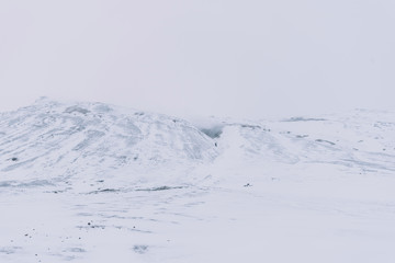 Fototapeta na wymiar Beautiful snowy winter mountains