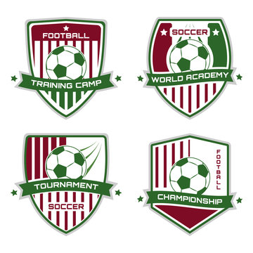 Soccer emblem. Football logotype. Vector sport illustration.