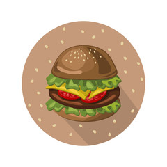 Hamburger logo background Vector illustration