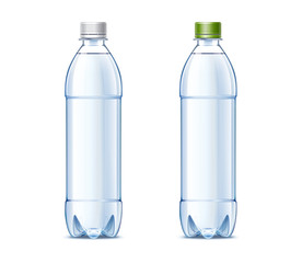 Blank plastic bottles 0,5L with orange juice