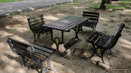 Seating set in the park