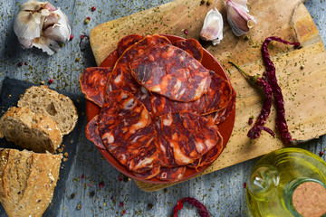 spanish chorizo, cured pork sausage © nito
