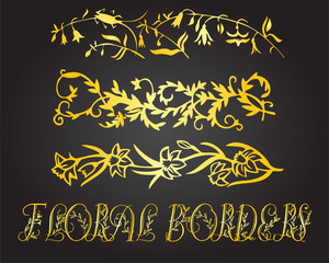 Decorative floral patterns and design elements