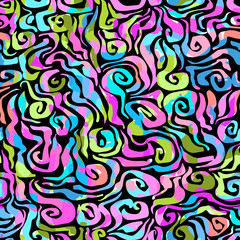 Fashion 80-90s inspired memphis seamless patterns.