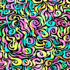 Fashion 80-90s inspired memphis seamless patterns.