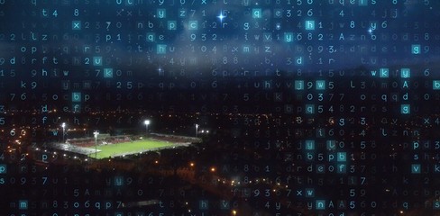 Composite 3d image of virus background