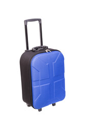 blue drag bag isolated on white