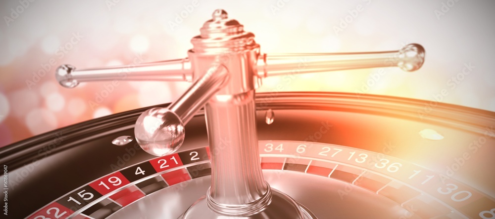 Canvas Prints Composite image of 3d image of roulette wheel