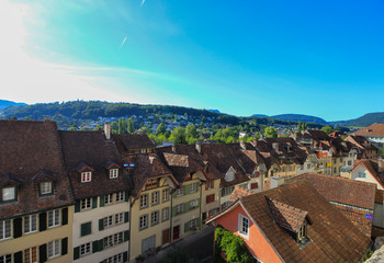 Fototapeta na wymiar Cityscape view of Aarau, Switzerland