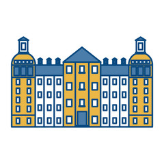 Obraz premium Reichstag building icon over white background vector illustration