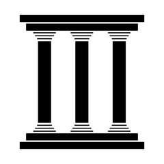pillars icon over white background vector illustration