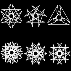 Geometric pattern symmetry symbol fractale pentogramm astrology