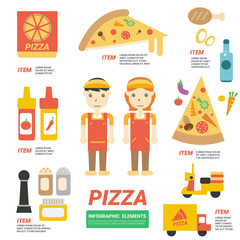 Pizza Infographics, vector illustration