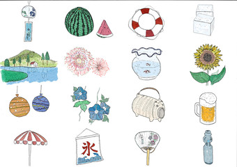 暑中見舞いイラスト集