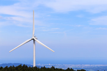 Wind Turbine at Aoyama highland in Japan - 161870853