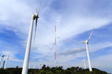 Wind Turbines at Aoyama highland in Japan - 161870885