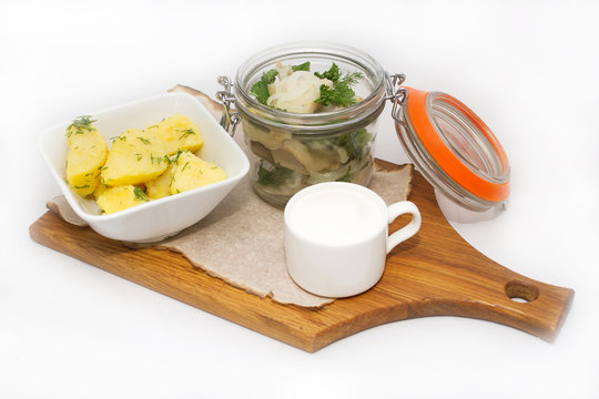 Sugudai from omul fish on a cutting board