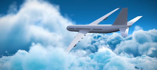 Naklejka premium Composite 3d image of graphic airplane