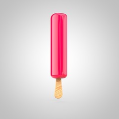 Ice cream letter L lowercase isolated on white background