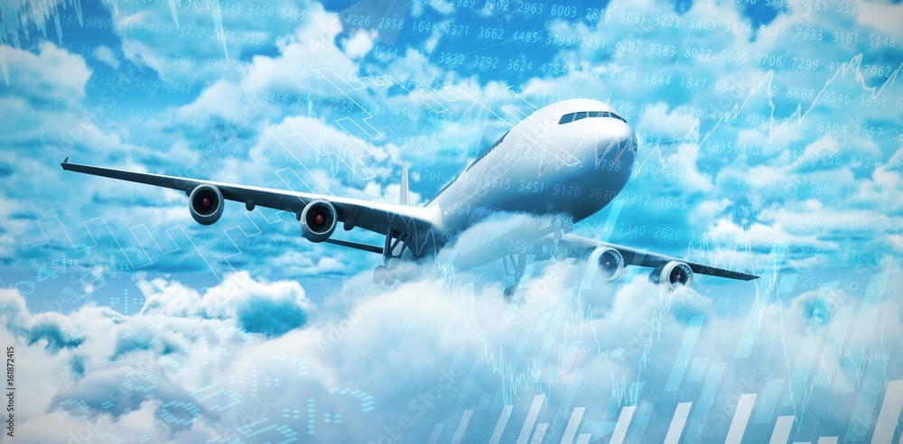 Canvas Prints composite 3d image of graphic airplane