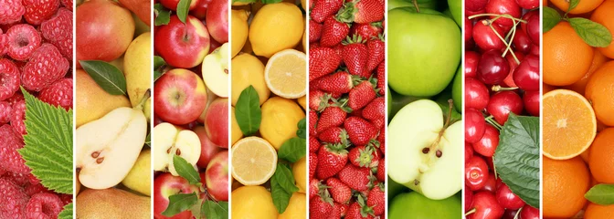 Crédence de cuisine en verre imprimé Fruits Früchte Frucht Obst Hintergrund Sammlung Orange Äpfel Zitrone Apfel