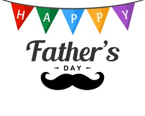 Happy father's day logo design vector