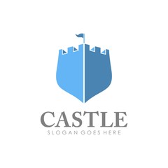 Castle logo, icon, and illustration vector