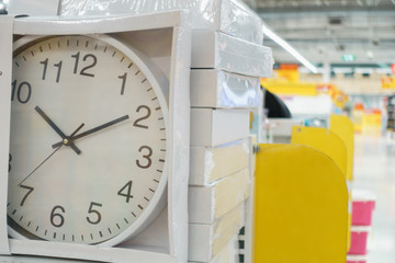 wall clock for sell in the shopping store