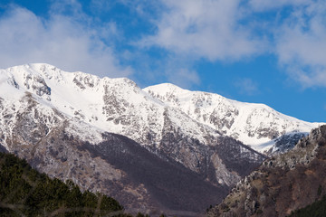 Fototapeta na wymiar Alpine landscape in Abruzzo, italy