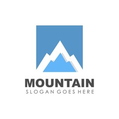 Mountain and outdoor logo design vector