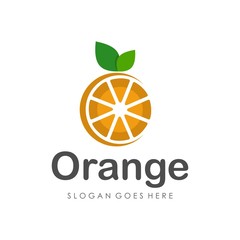 Orange and lemon logo design vector