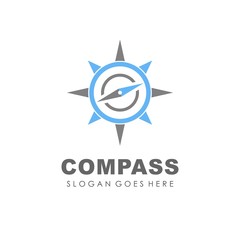 Compass logo design vector