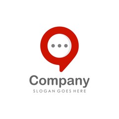 Unique and creative chat logo vector