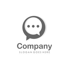 Obraz premium Unique and creative chat logo vector