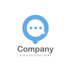 Unique and creative chat logo vector