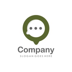 Unique and creative chat logo vector