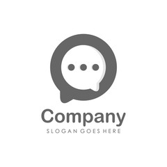 Unique and creative chat logo vector