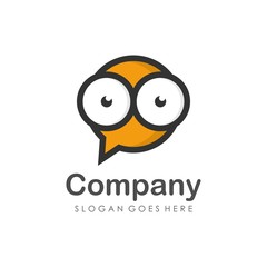 Unique and creative chat logo vector