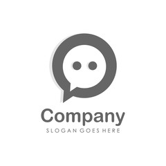 Unique and creative chat logo vector