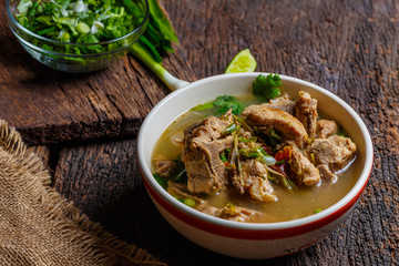 Tom Zap pork bone hot and spicy soup Thai food