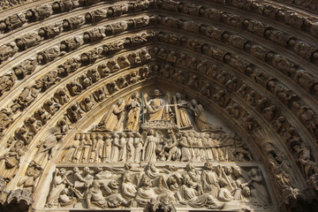 Notre Dame detail in Paris, France